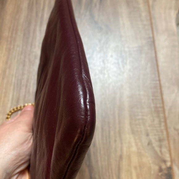 Vintage HL Harry Levine Burgundy Leather Clutch - Picture 15 of 16